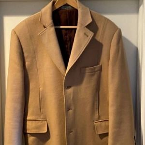 Men Indochino Tan Topcoat Size Large